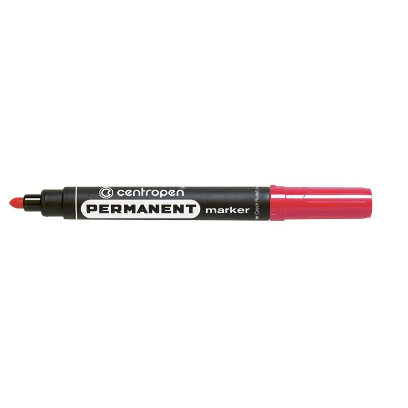 Маркер CENTROPEN Permanent 8566/02, 2,5 мм круглий червоний